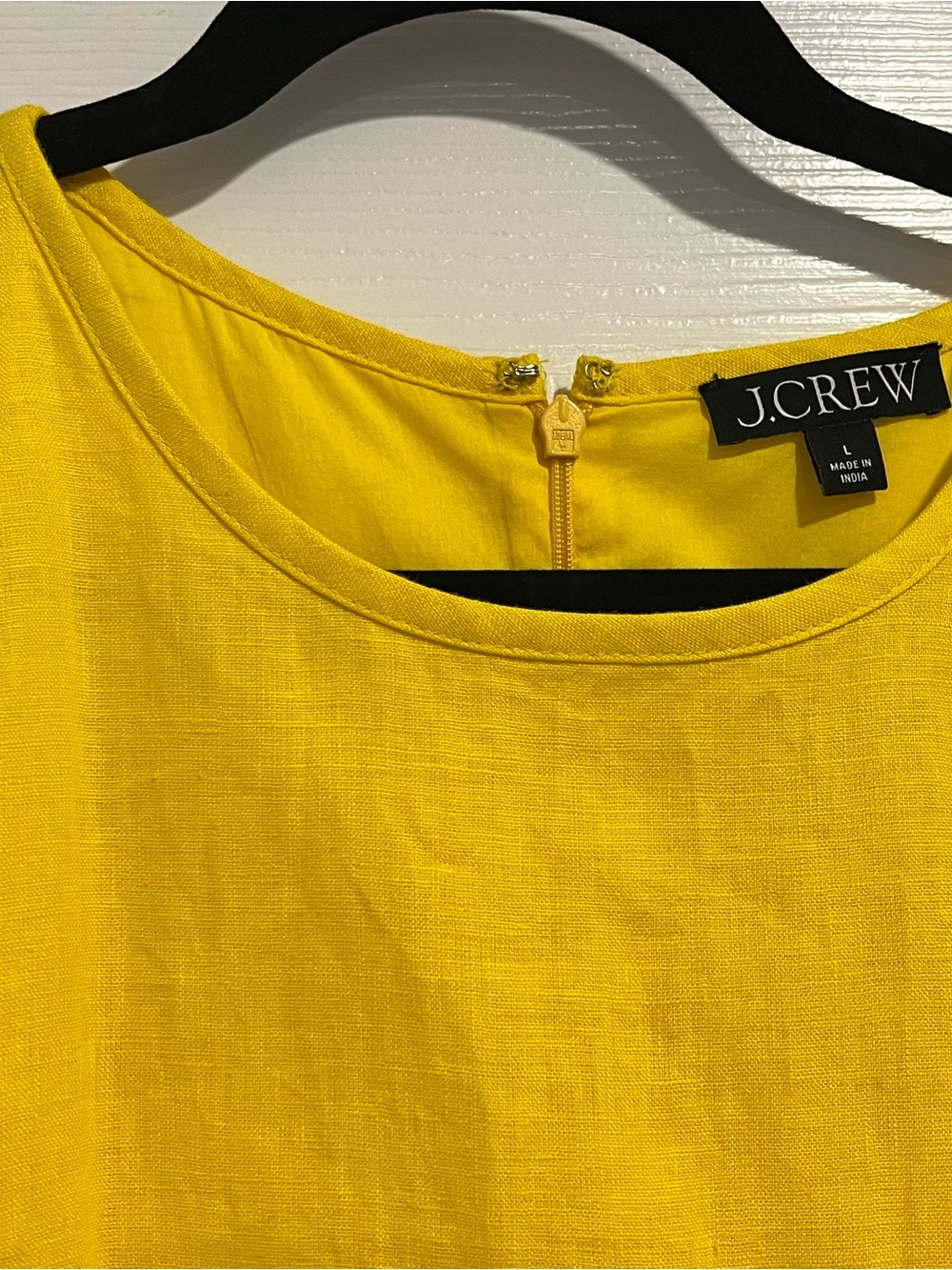J.Crew Yellow Women’s Linen dress size Large